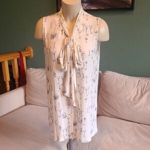 CAbi Keys Please Women's Sleeveless Tie Neck Blouse